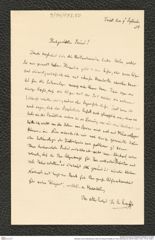 Nachlass Franz Steindachner, Brief von Eduard Graeffe an Franz Steindachner (09.09.1909), Inv.Nr. 173.50, Seite 1